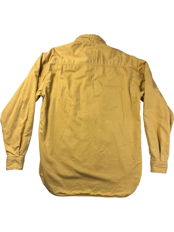 Benetton Yellow Long Sleeve Shirt - L - Think Vintage ltd