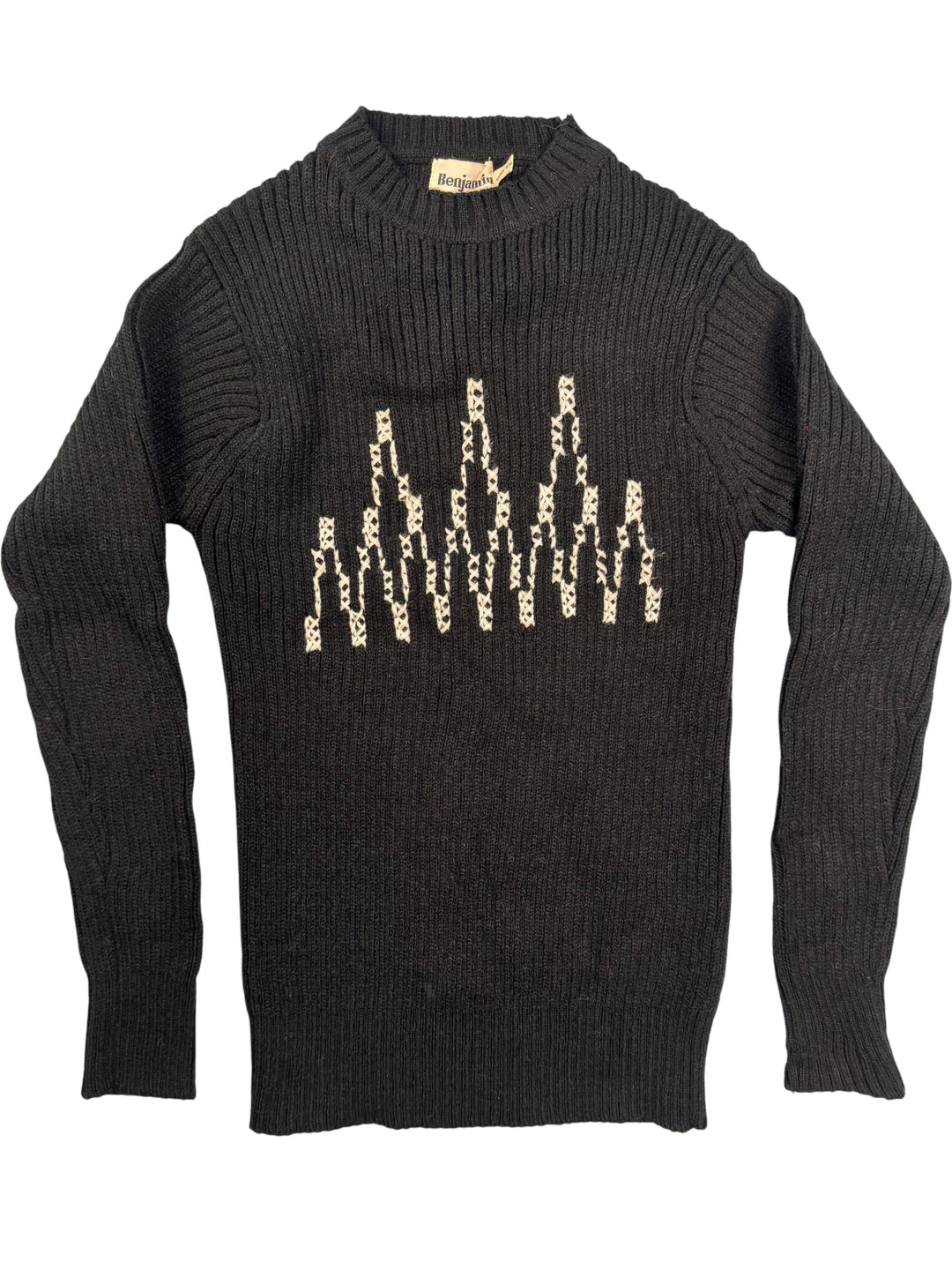 Benjamin Black Hand Embroidered Sweater - XS - Think Vintage