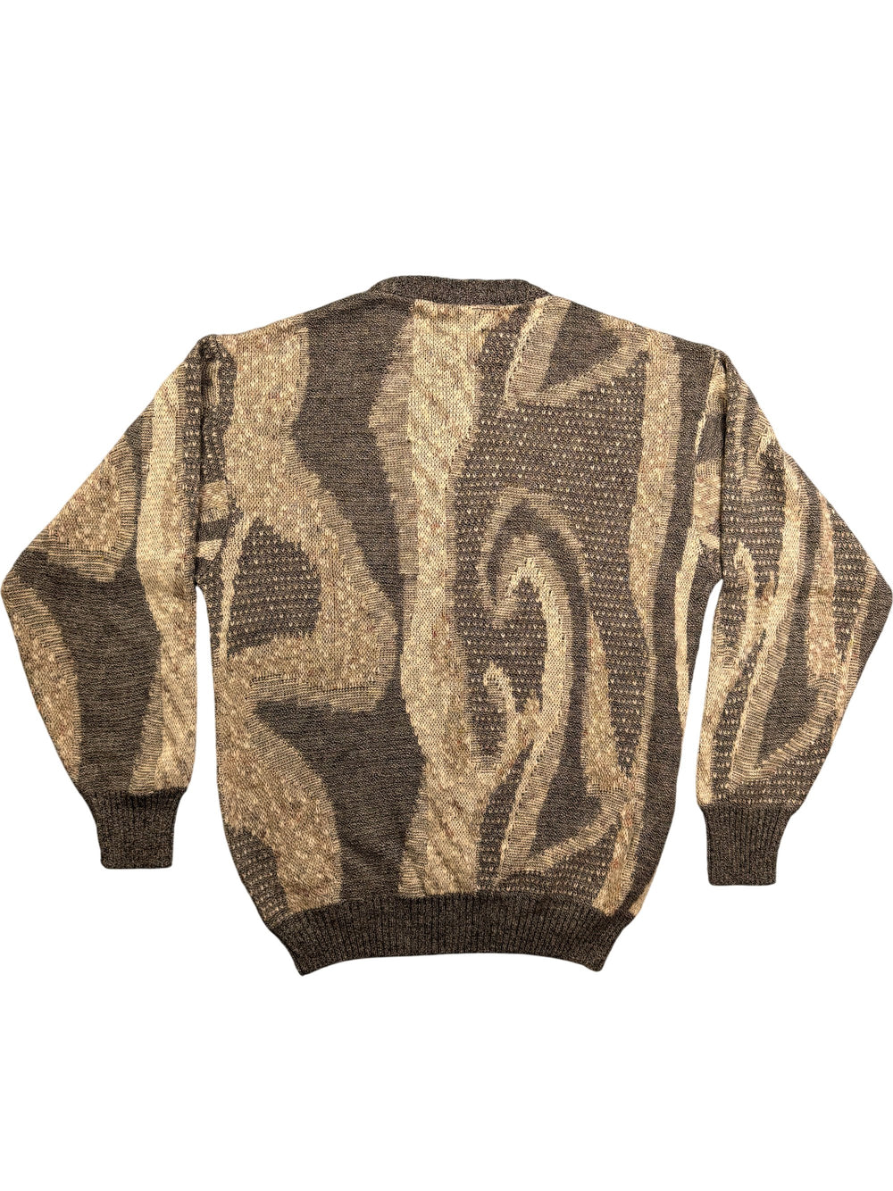 Bentley Abstract Pattern Italian Sweater - L - Think Vintage