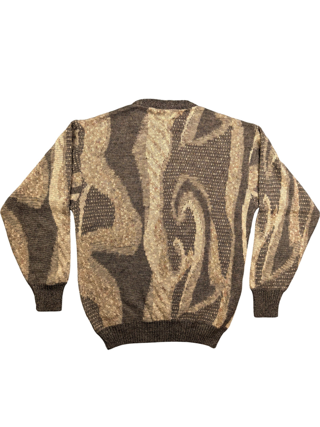 Bentley Abstract Pattern Italian Sweater - L - Think Vintage