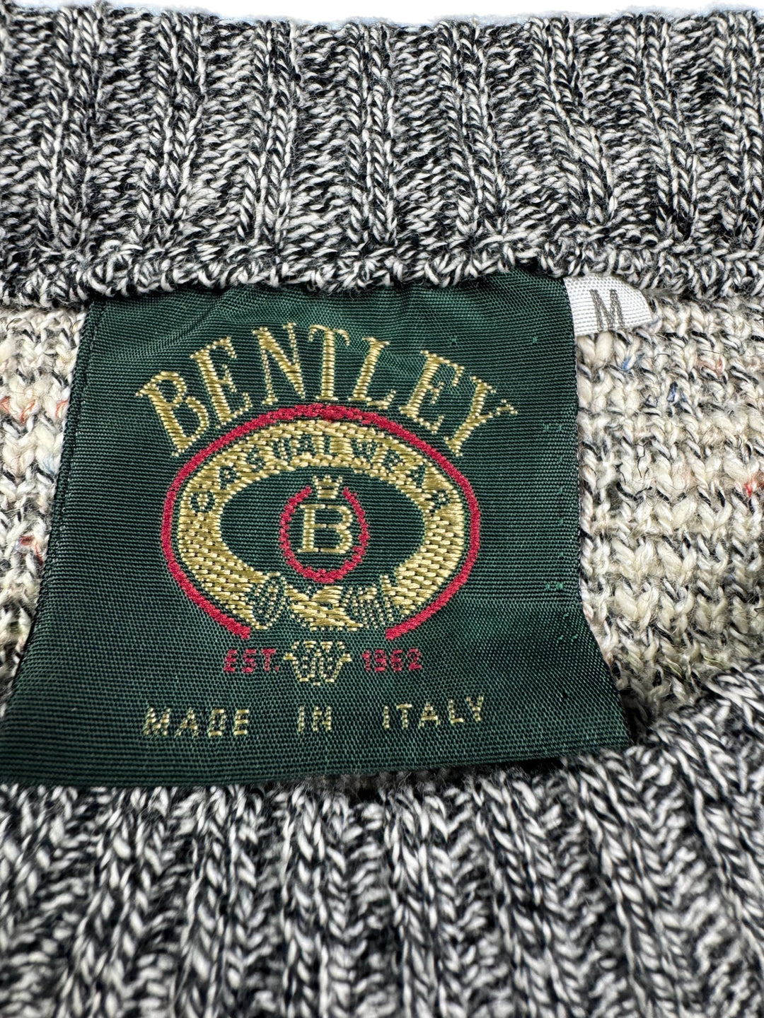 Bentley Abstract Pattern Italian Sweater - L - Think Vintage