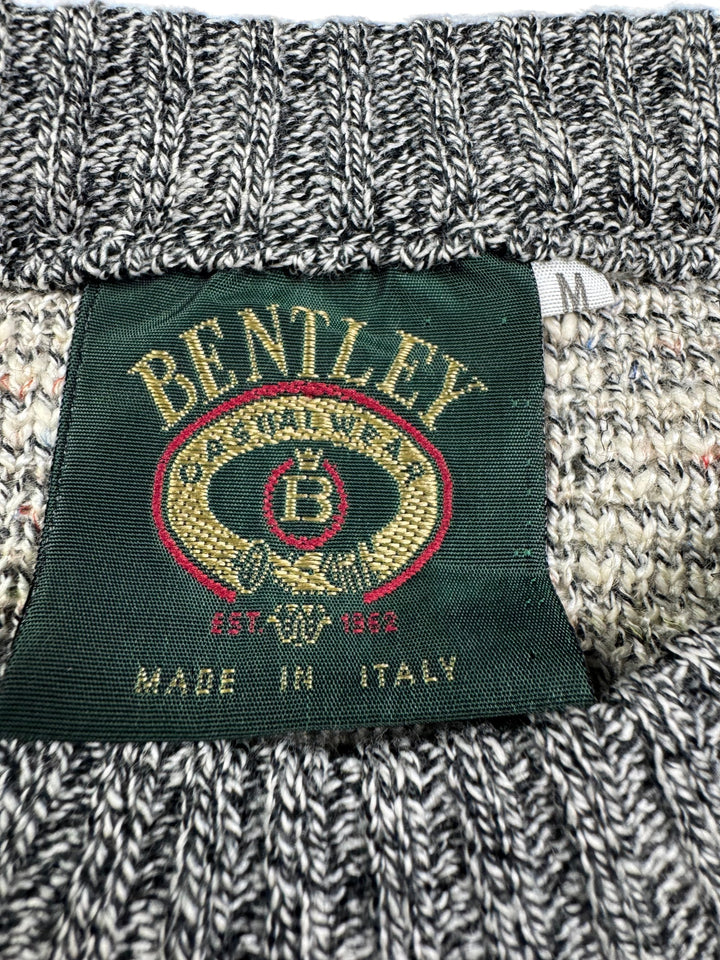Bentley Abstract Pattern Italian Sweater - L - Think Vintage