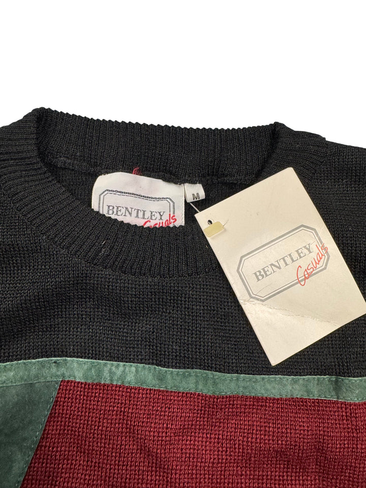 Bentley Casuals Black Colour Block Sweater - M - Think Vintage