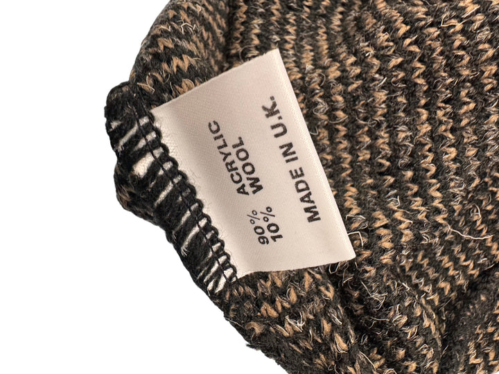 Bentley Casuals Black Patterned V-Neck Sweater - L - Think Vintage Online Ltd