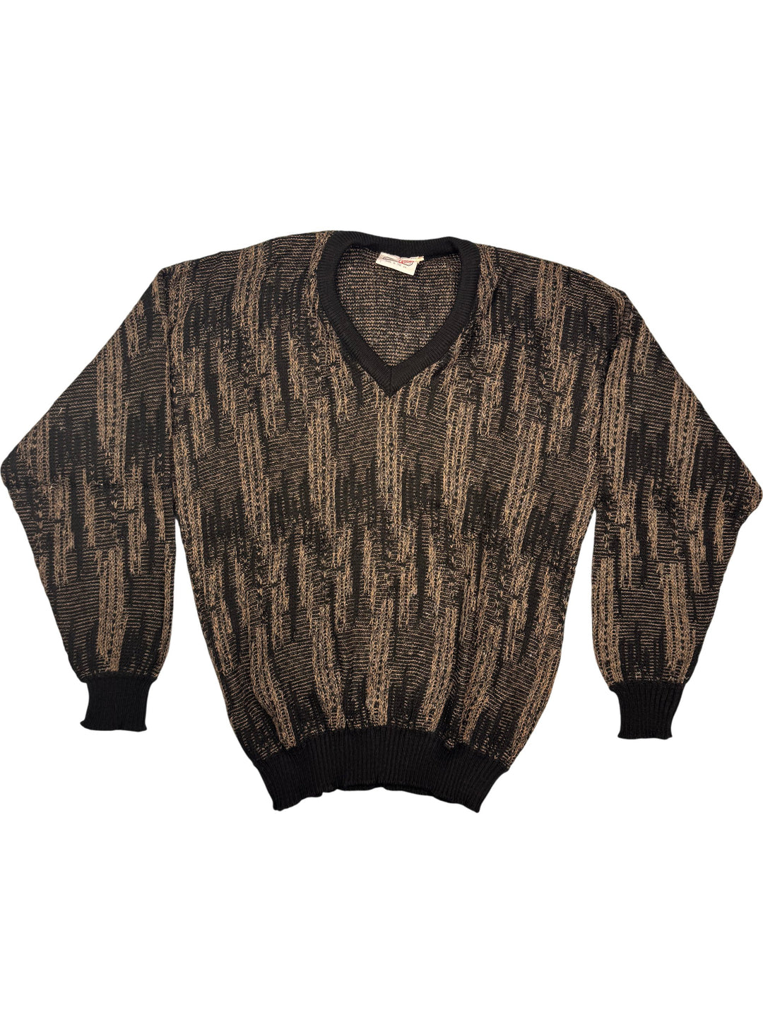 Bentley Casuals Black V-Neck Sweater - L - Think Vintage ltd