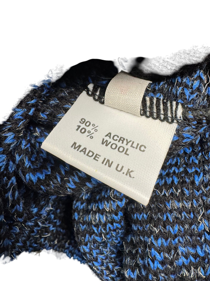Bentley Casuals Blue Patterned Sweater - M - Think Vintage ltd
