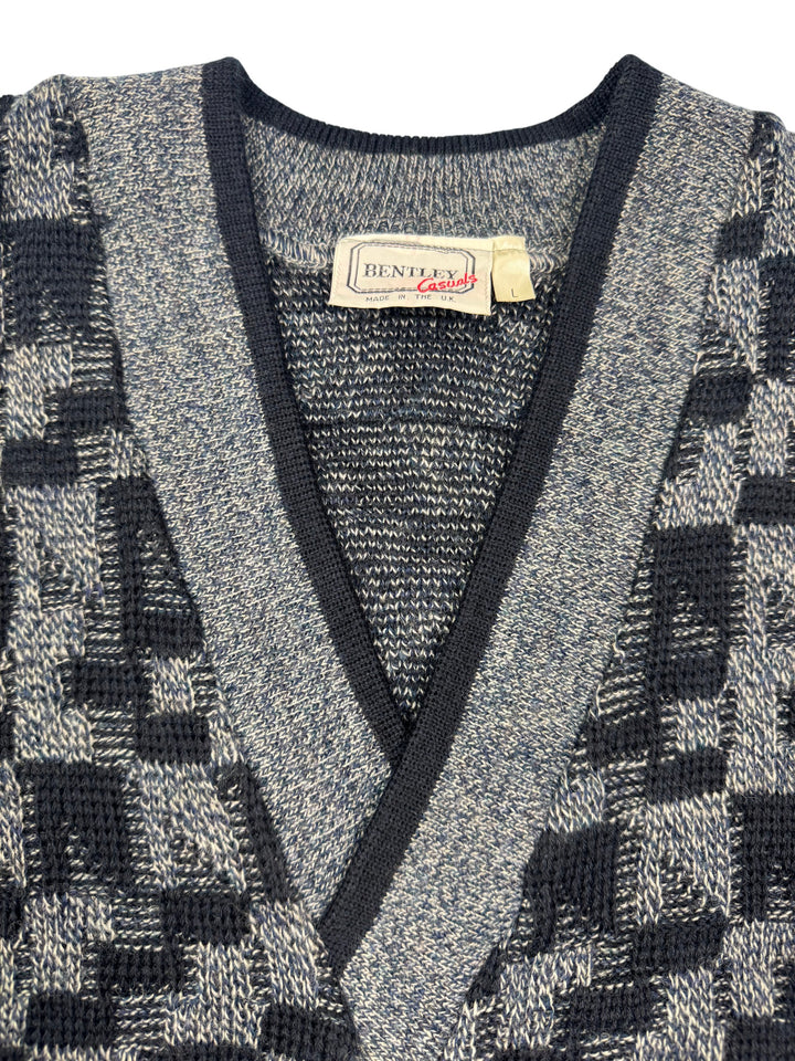 Bentley Casuals Geometric Pattern Sweater - M - Think Vintage Online Ltd