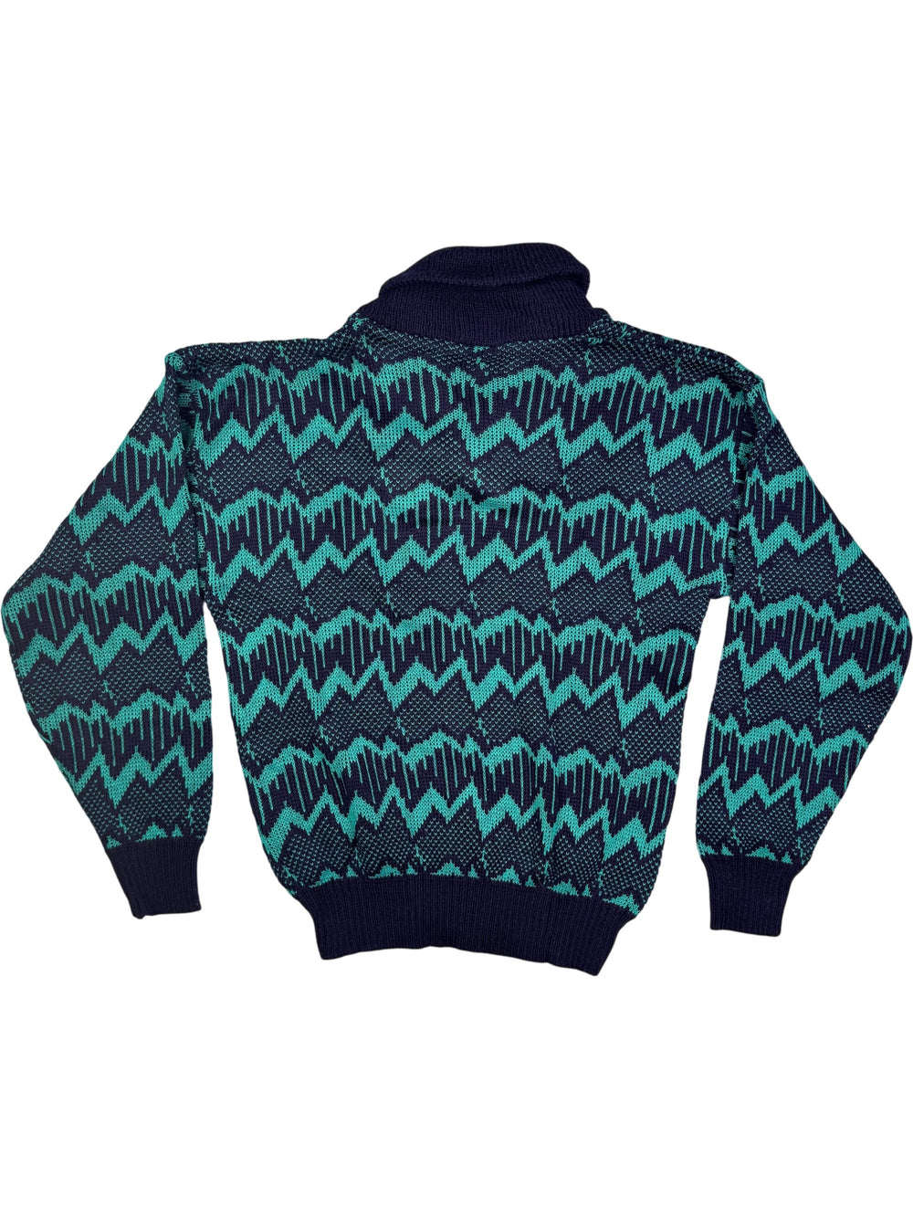 Bentley Casuals Geometric Pattern Sweater - M - Think Vintage Online Ltd