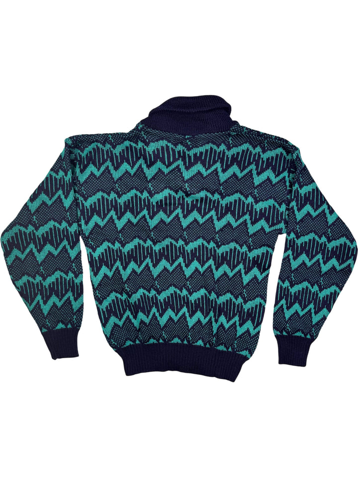 Bentley Casuals Geometric Pattern Sweater - M - Think Vintage Online Ltd