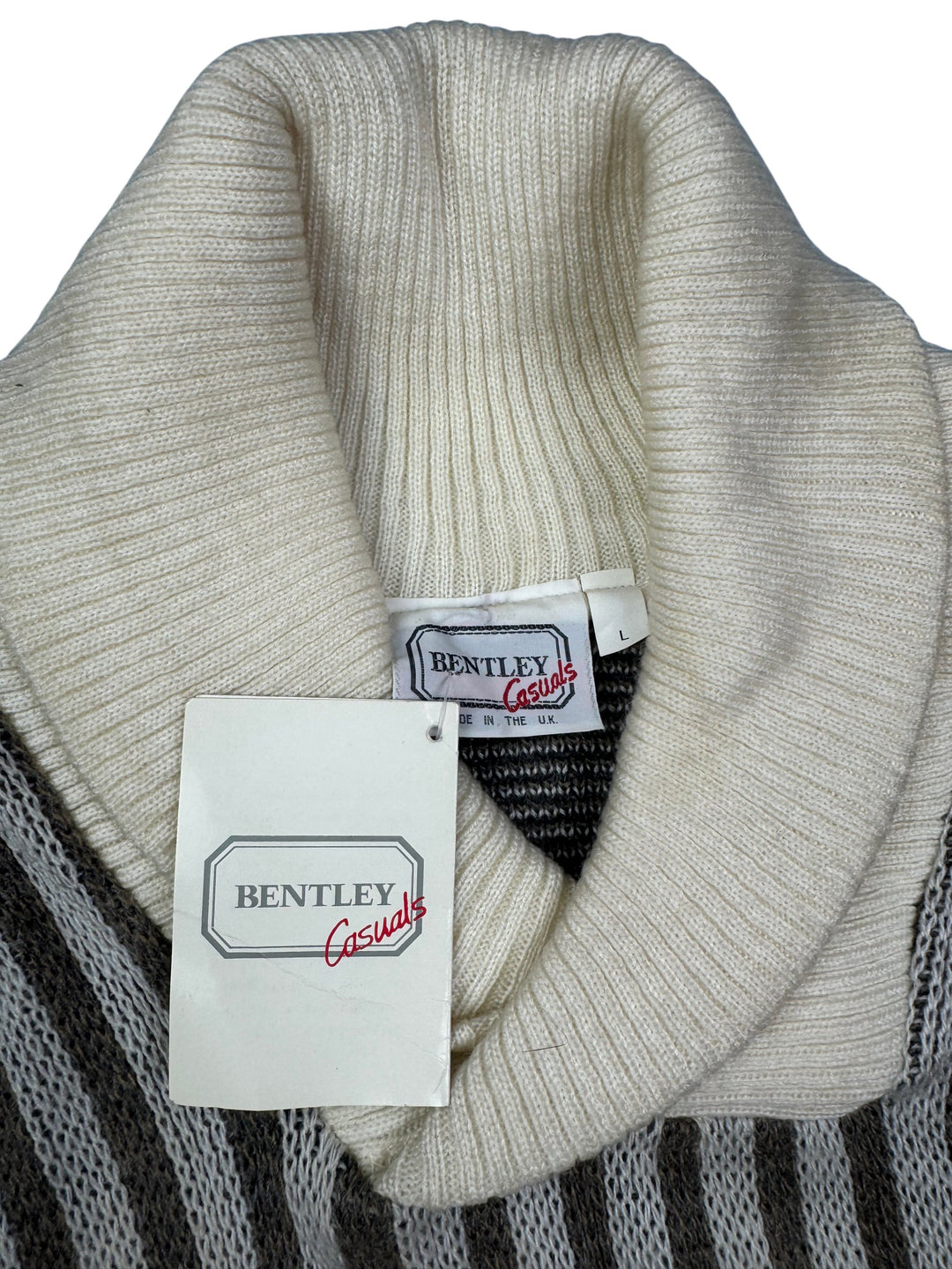 Bentley Casuals Striped Sweater - M - Think Vintage Online Ltd