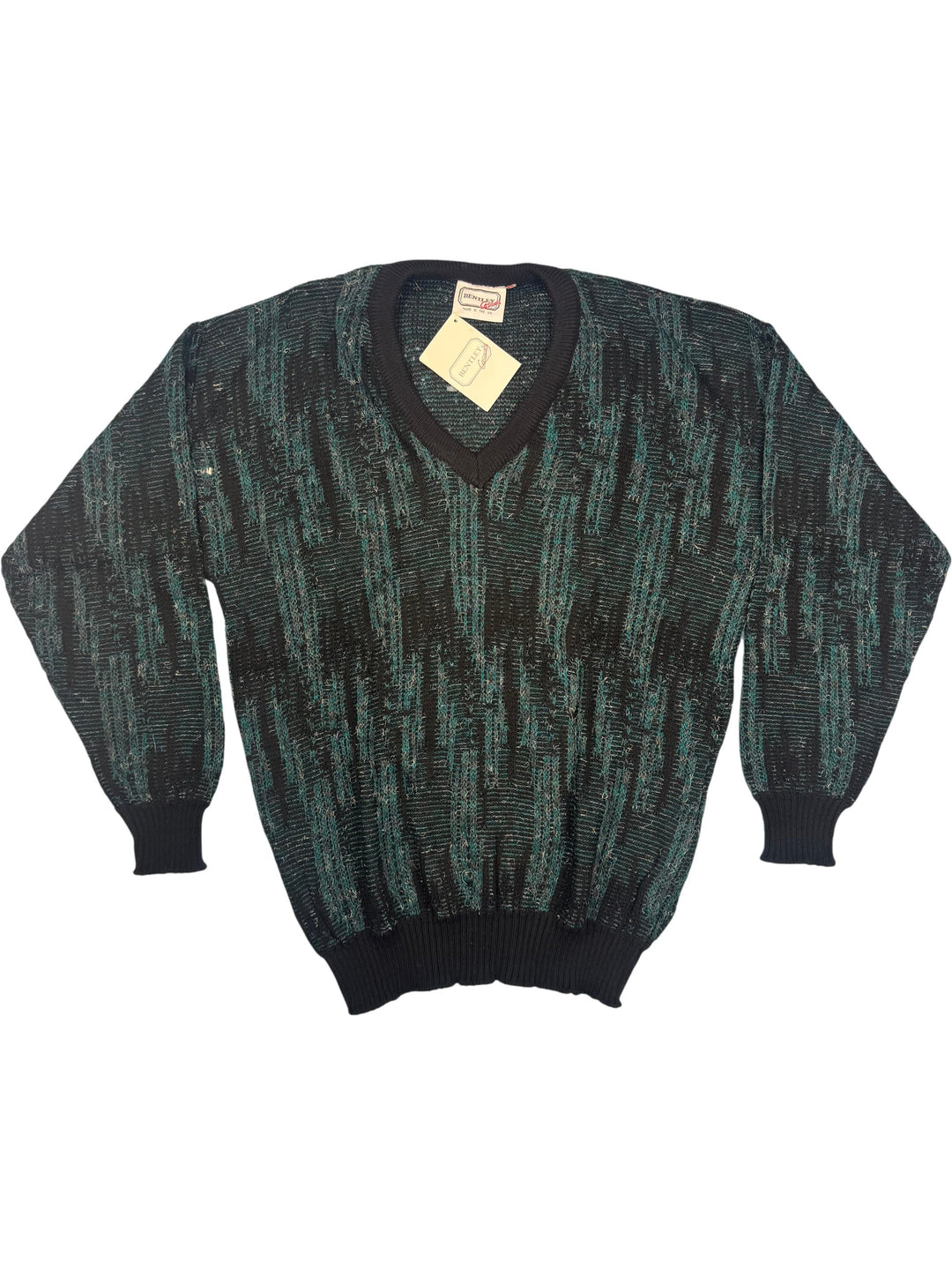 Bentley Casuals V-Neck Sweater - L - Think Vintage Online Ltd