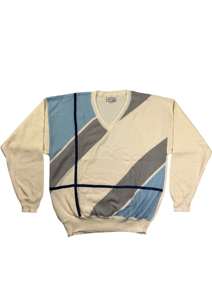 Bentley Casuals V-Neck Sweater - M - Think Vintage ltd