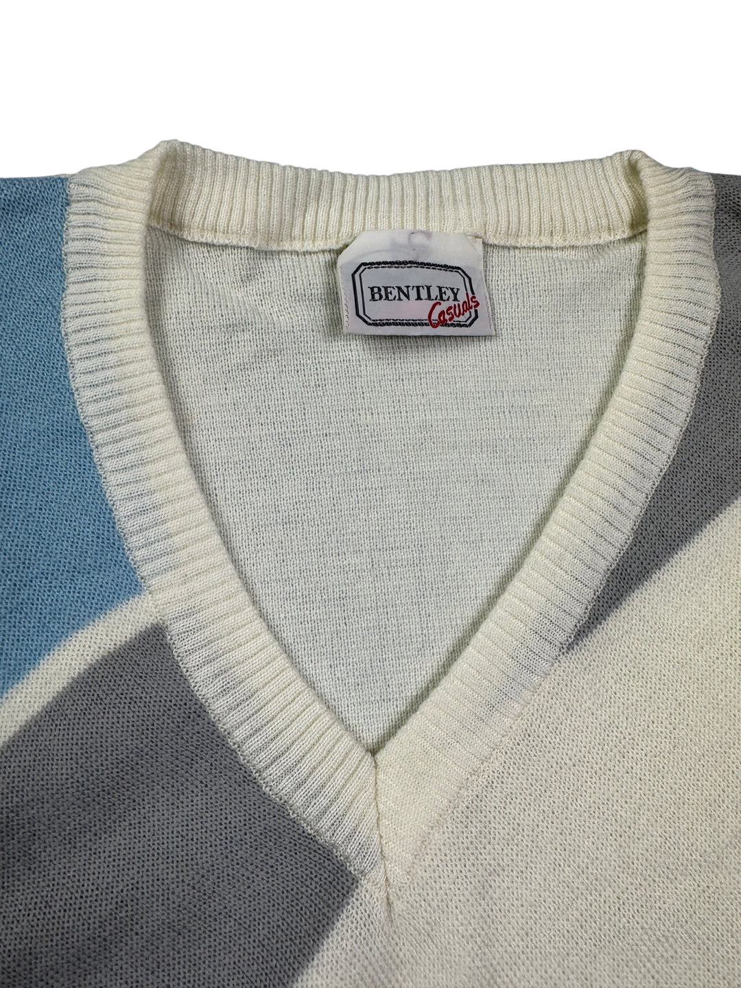 Bentley Casuals V-Neck Sweater - M - Think Vintage ltd