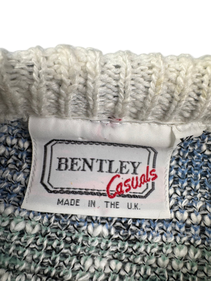 Bentley Geometric Patterned Sweater - M - Think Vintage