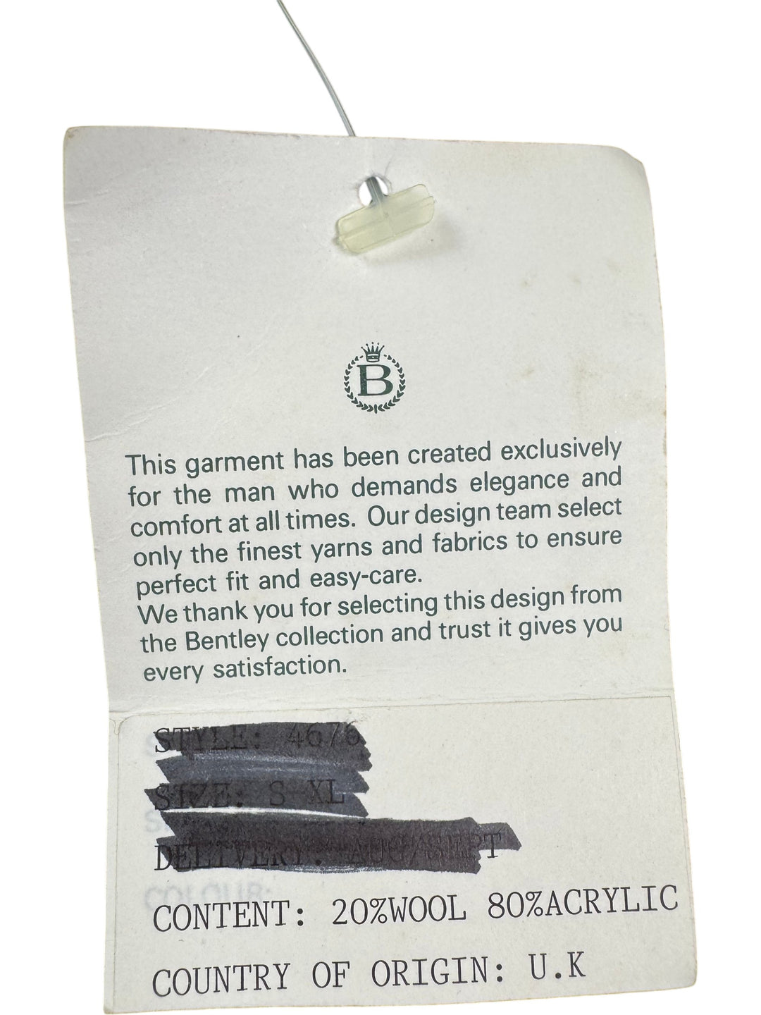 Bentley Green Wool Blend Sweater - M - Think Vintage