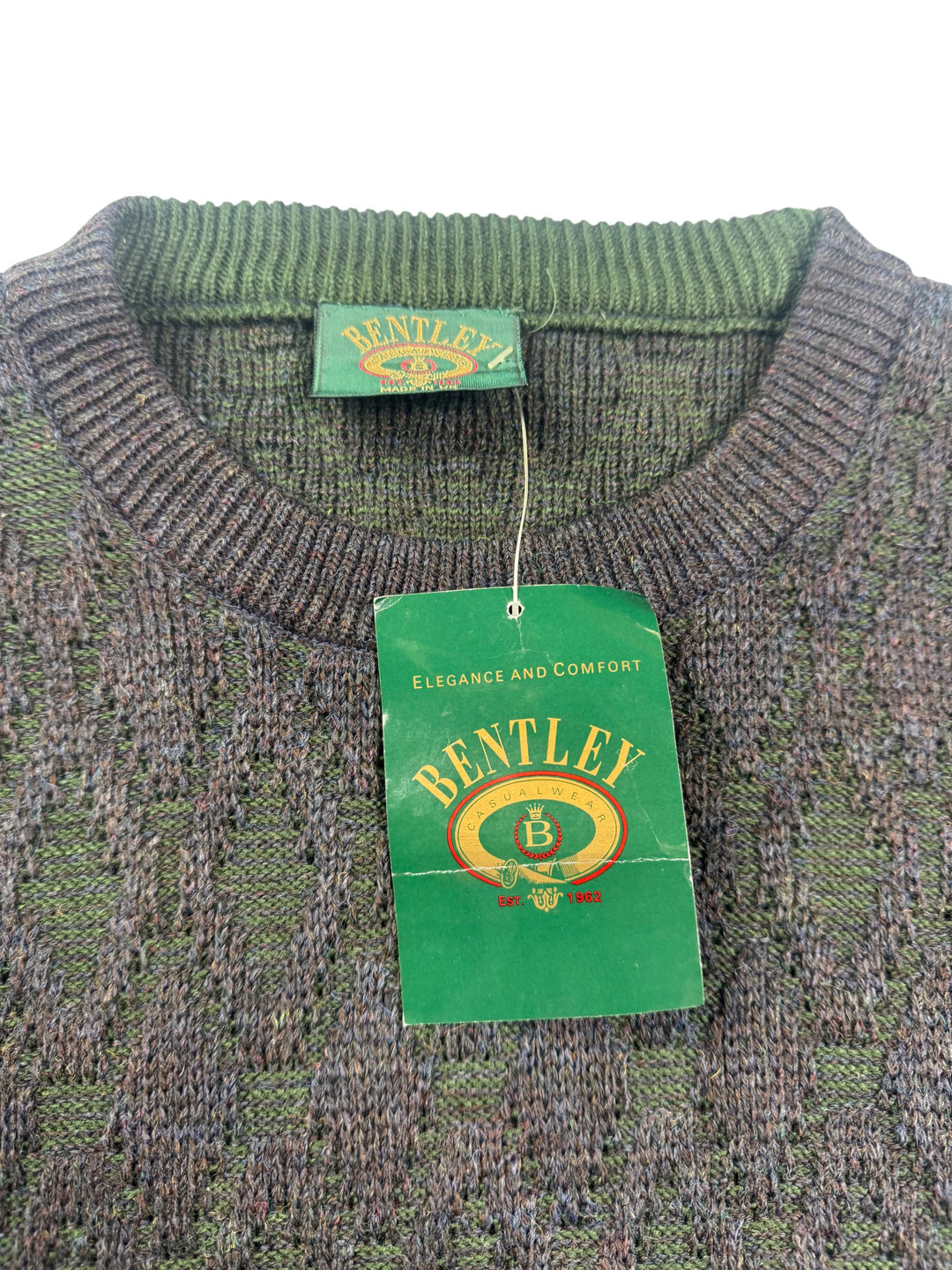 Bentley Green Wool Blend Sweater - M - Think Vintage ltd