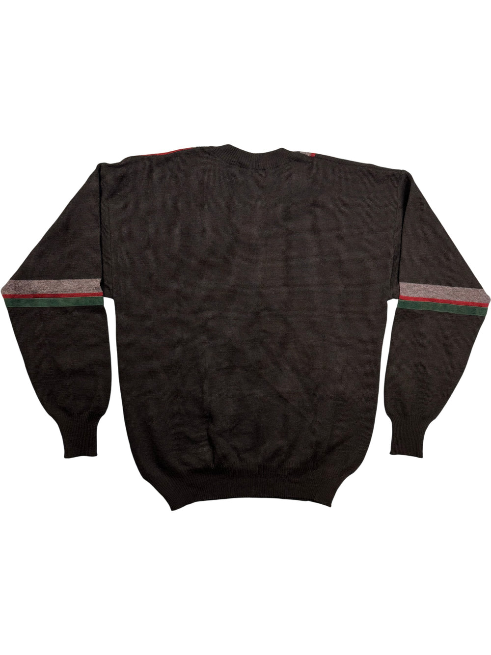 Bentley V-Neck Striped Sweater - M - Think Vintage ltd