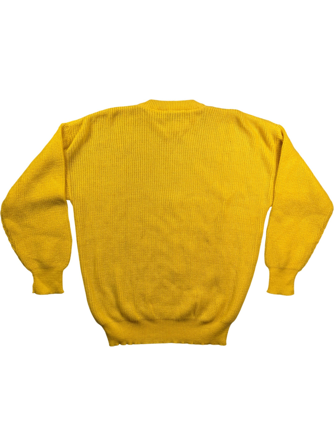 Bentley Yellow Knit Sweater - L - Think Vintage
