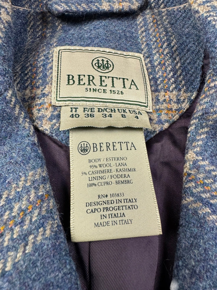 Beretta Plaid Wool Cashmere Jacket - S - Think Vintage ltd