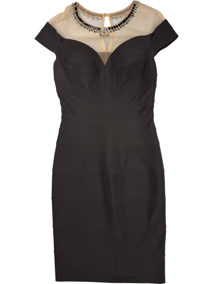 Bernshaw Jewel Neck Cap Sleeve Dress - S - Think Vintage ltd