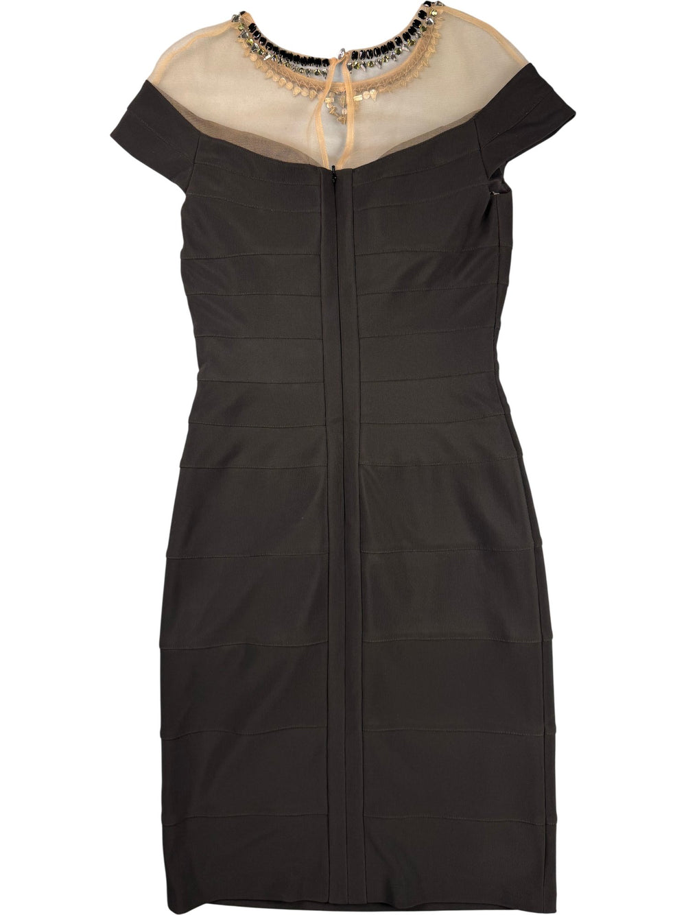 Bernshaw Jewel Neck Cap Sleeve Dress - S - Think Vintage ltd