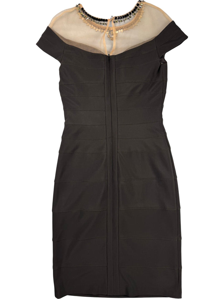 Bernshaw Jewel Neck Cap Sleeve Dress - S - Think Vintage ltd