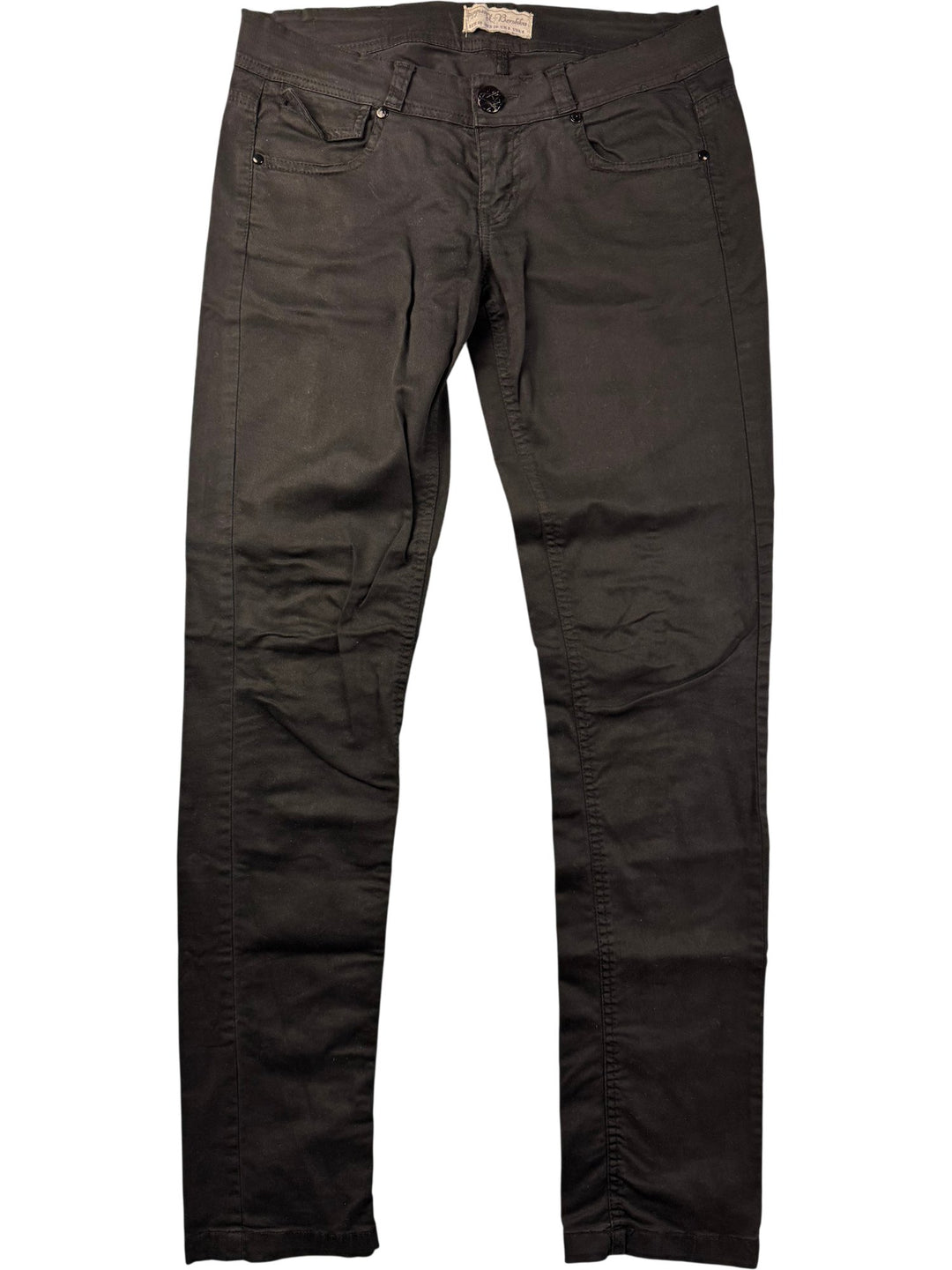 Bershka Straight Leg Black Jeans - W32 - Think Vintage ltd