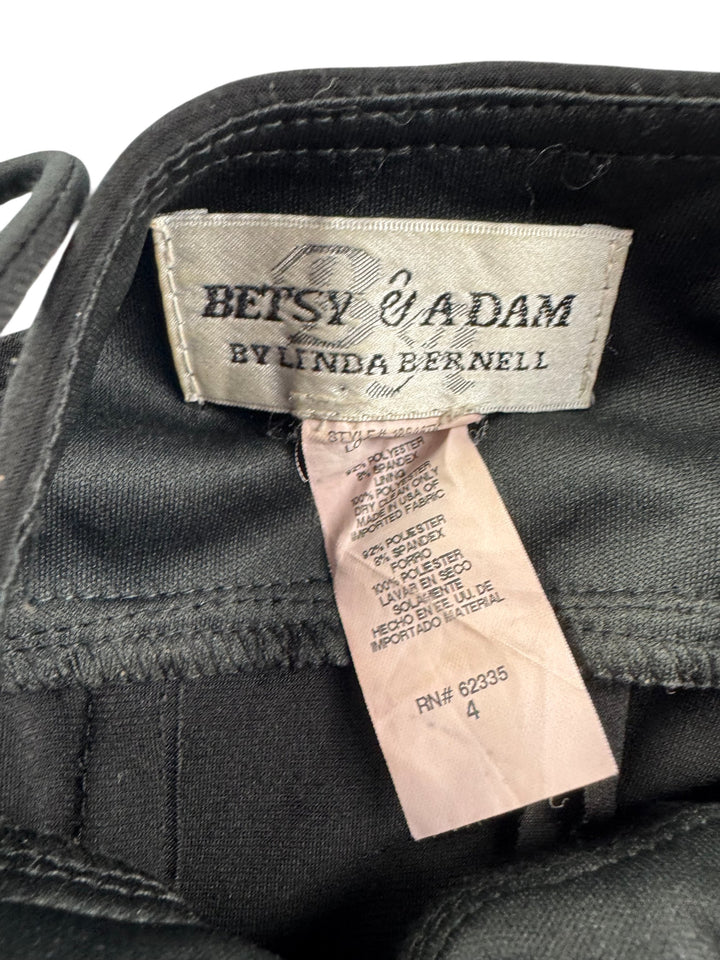 Betsy & Adam Black Evening Top/Mini Dress - S - Think Vintage