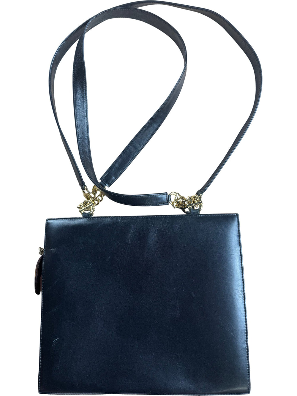 Beverly Feldman Horse Design Leather Saddle Bag - Think Vintage ltd