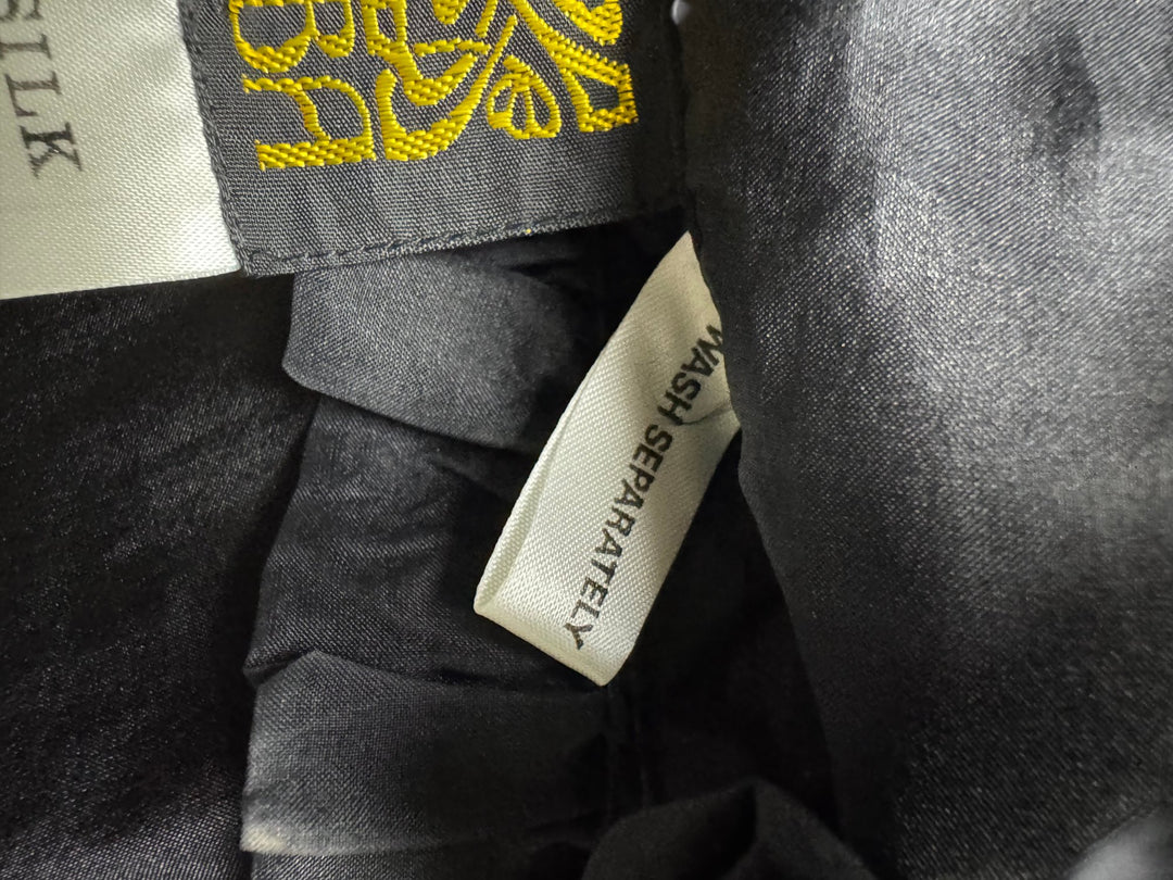 Biba Black Silk Ruffled Blouse