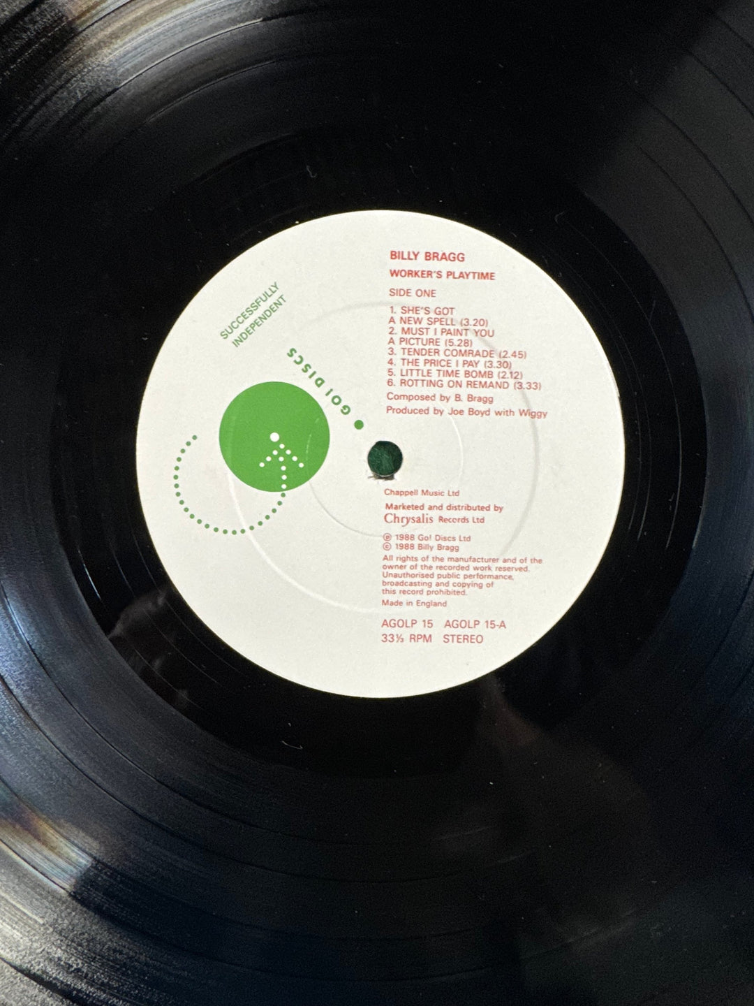 Billy Bragg Workers Playtime Vinyl Record - Think Vintage