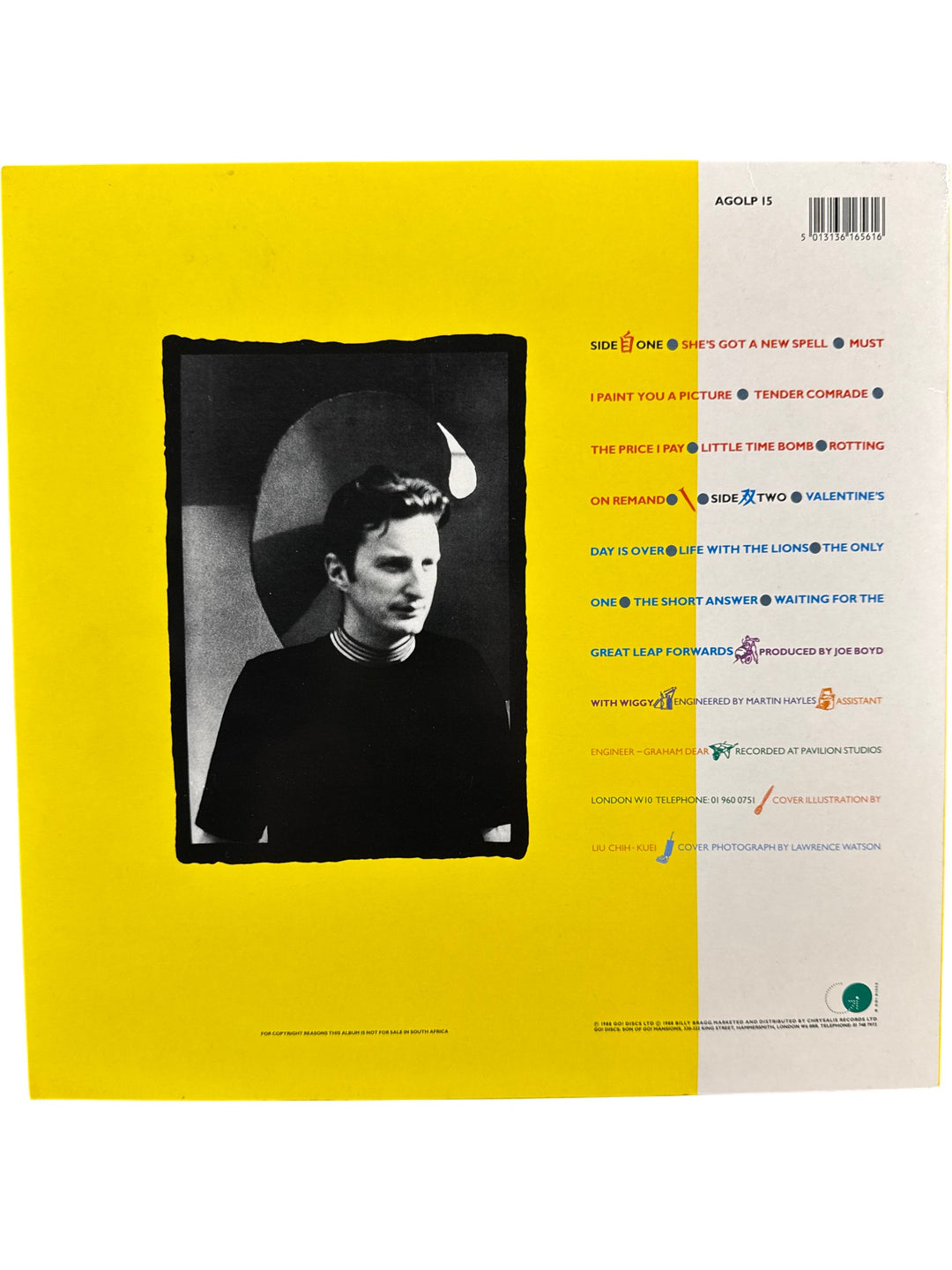 Billy Bragg Workers Playtime Vinyl Record - Think Vintage Online Ltd