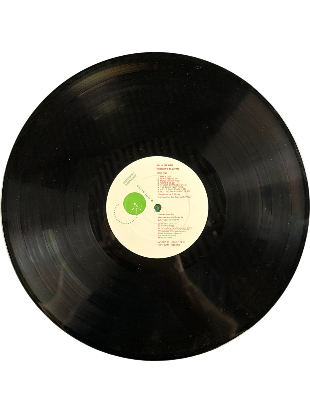 Billy Bragg Workers Playtime Vinyl Record - Think Vintage Online Ltd