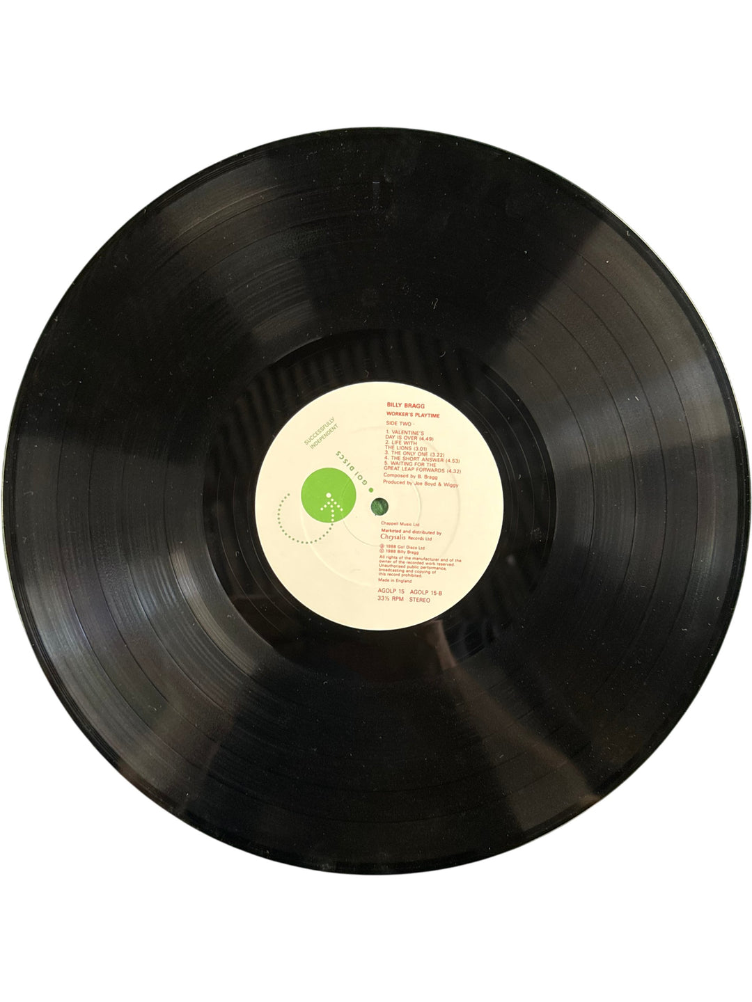 Billy Bragg Workers Playtime Vinyl Record - Think Vintage Online Ltd