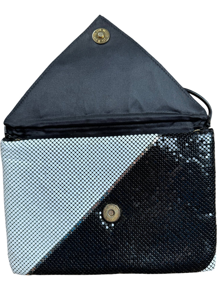 Black And White Clutch Bag - Think Vintage ltd
