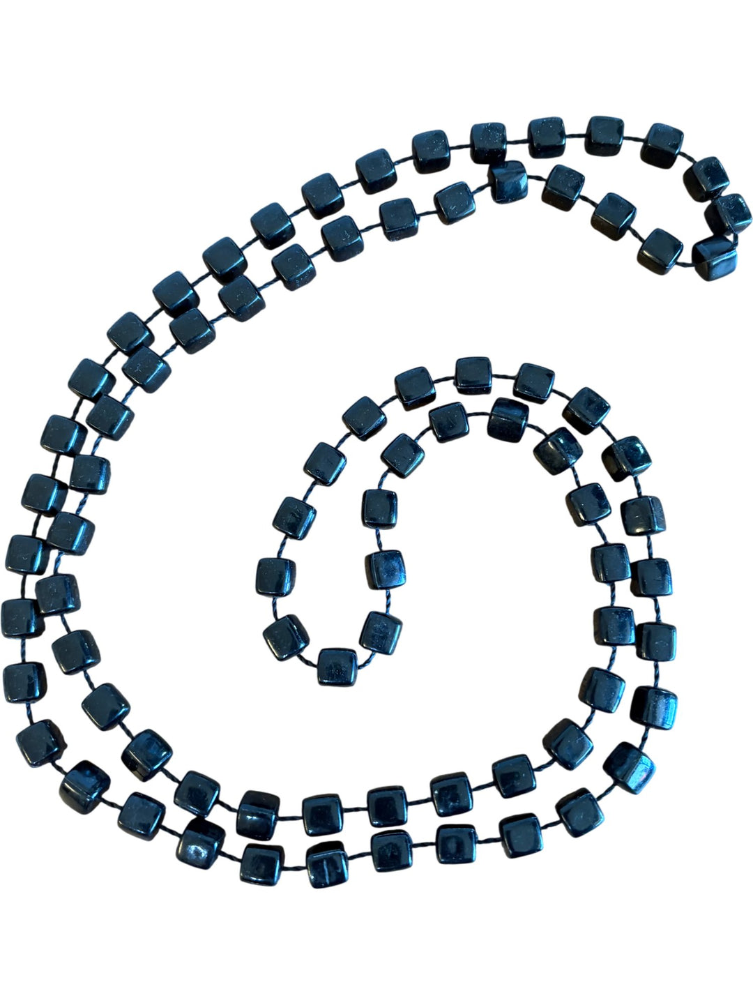 Black Beaded Necklace - Think Vintage ltd