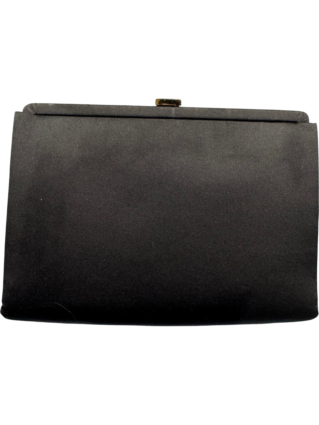 Black Clutch Bag with Gold Detail - Think Vintage ltd