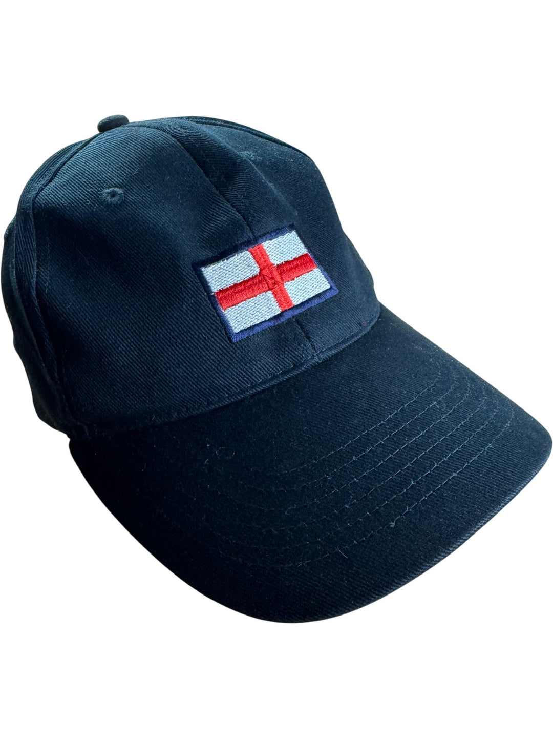 Black Cotton Cap With England Flag - Think Vintage ltd