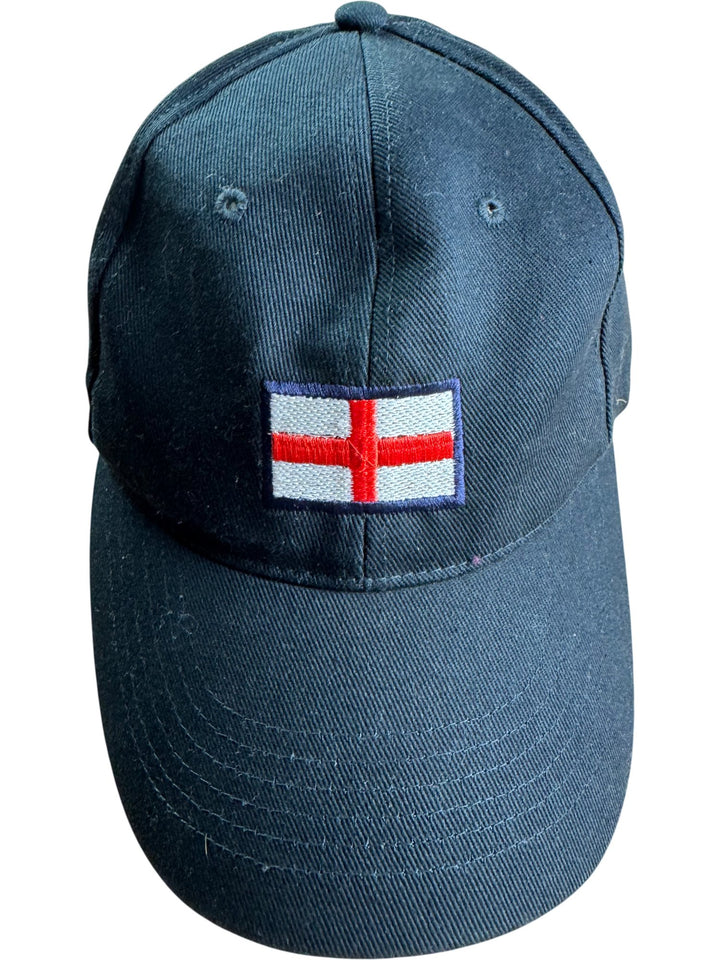 Black Cotton Cap With England Flag - Think Vintage ltd