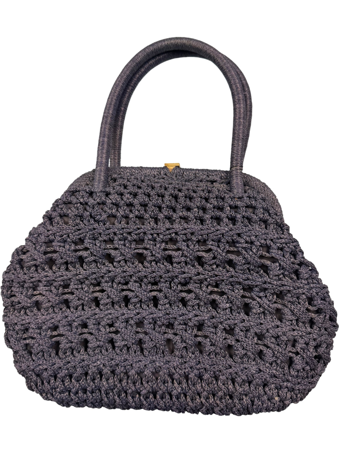 Black Crochet Convertible Bag - Think Vintage Online Ltd
