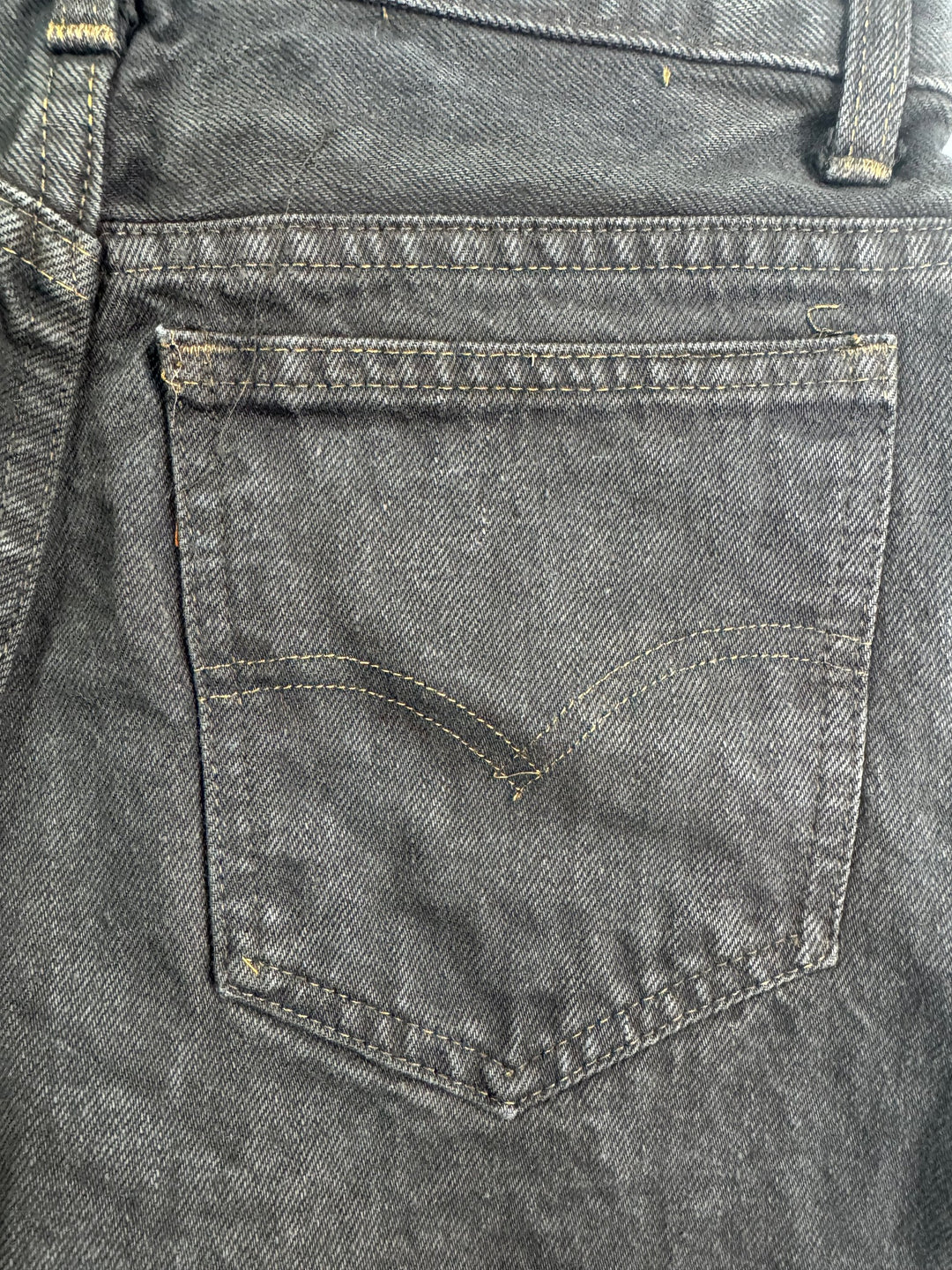 Black Denim Jeans with Pockets - W28 L30 - Think Vintage