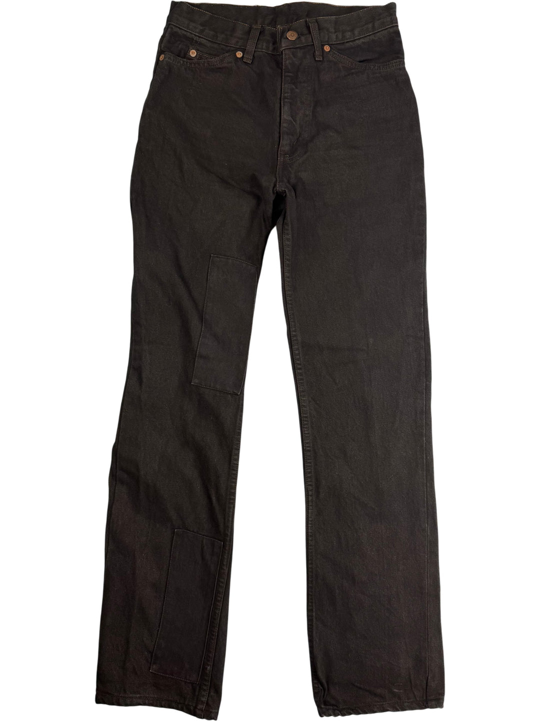 Black Denim Jeans with Pockets - W28 L30 - Think Vintage Online Ltd