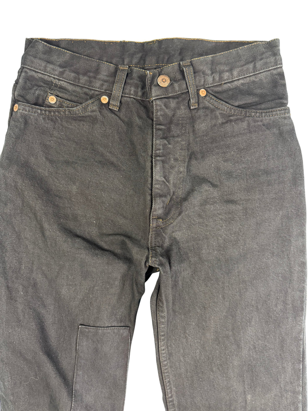 Black Denim Jeans with Pockets - W28 L30 - Think Vintage ltd