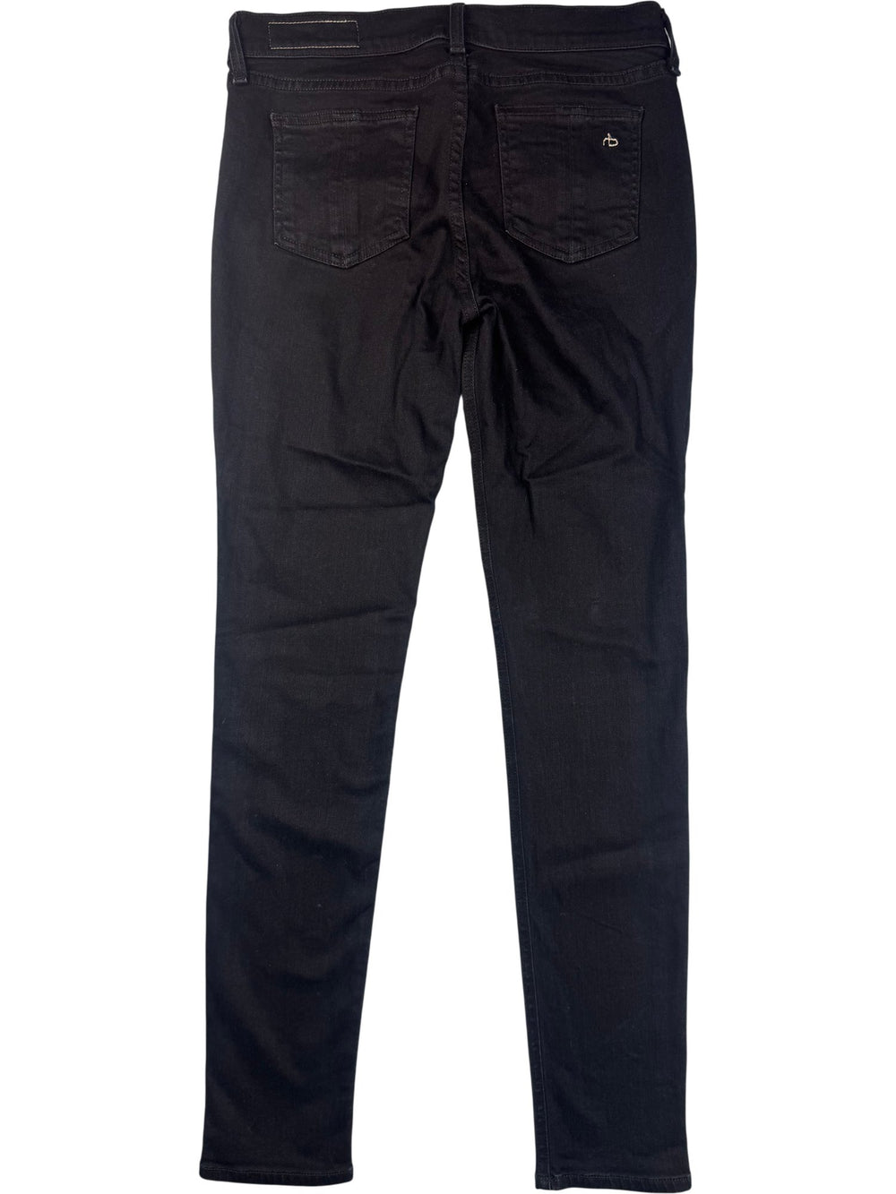 Black Denim Skinny Jeans - W29 - Think Vintage ltd