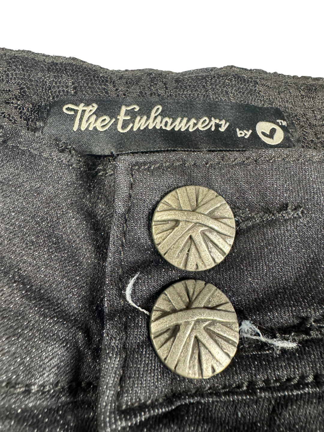 Black Denim Skinny Jeans - W29 - Think Vintage ltd