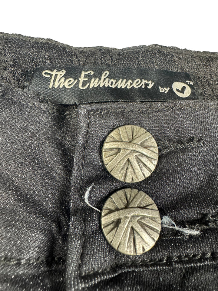 Black Denim Skinny Jeans - W29 - Think Vintage ltd