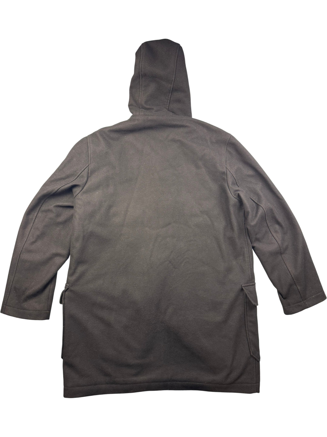 Black Duffle Coat With Toggle Fastenings - XL - Think Vintage Online Ltd