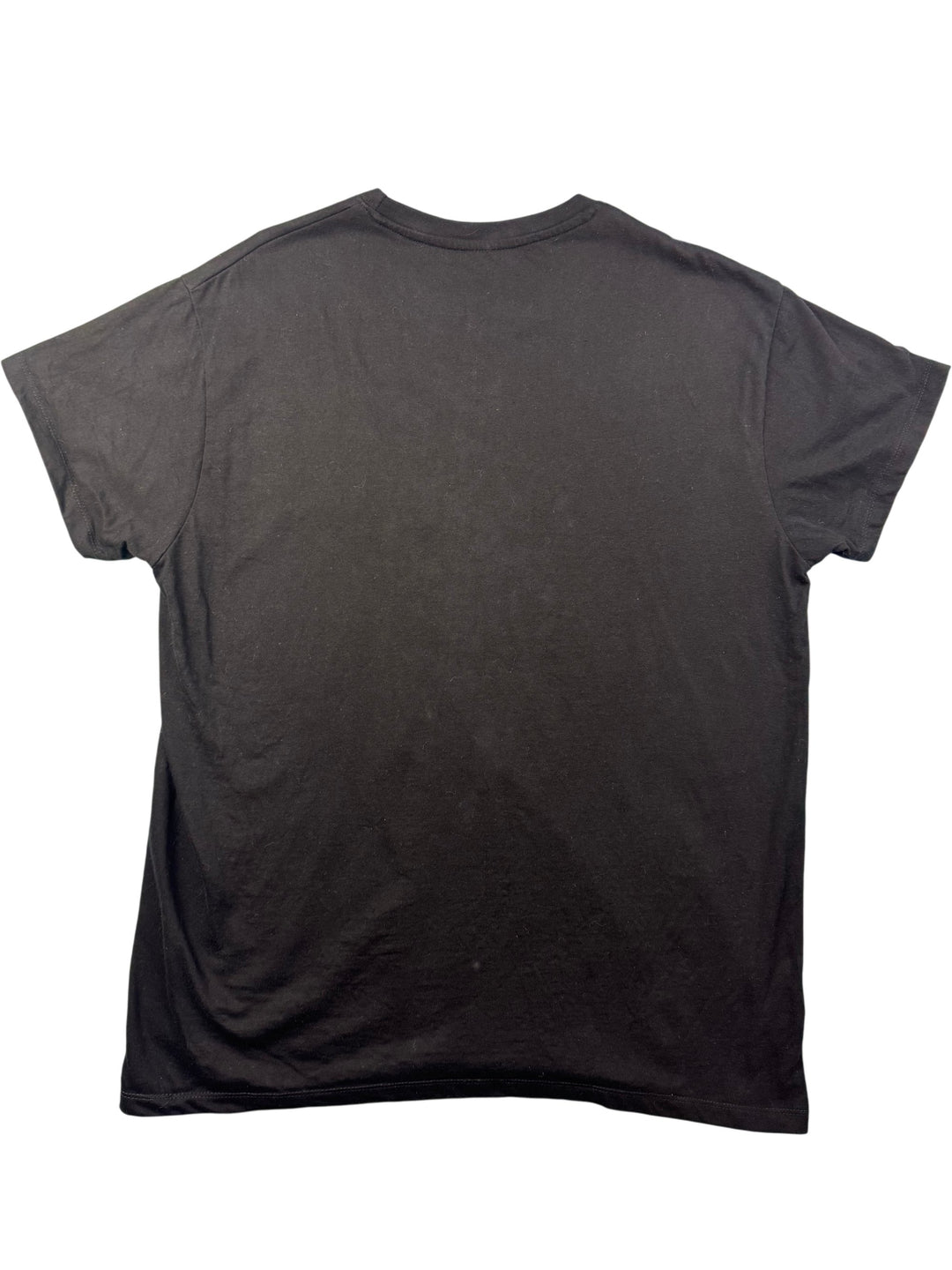 Black Graphic T-Shirt with Intricate Lion Design - XL - Think Vintage Online Ltd