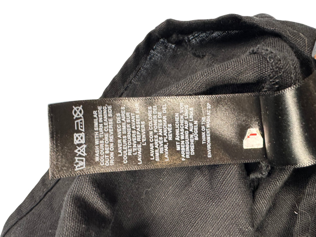 Black Halter Neck Buttoned Dress - S - Think Vintage