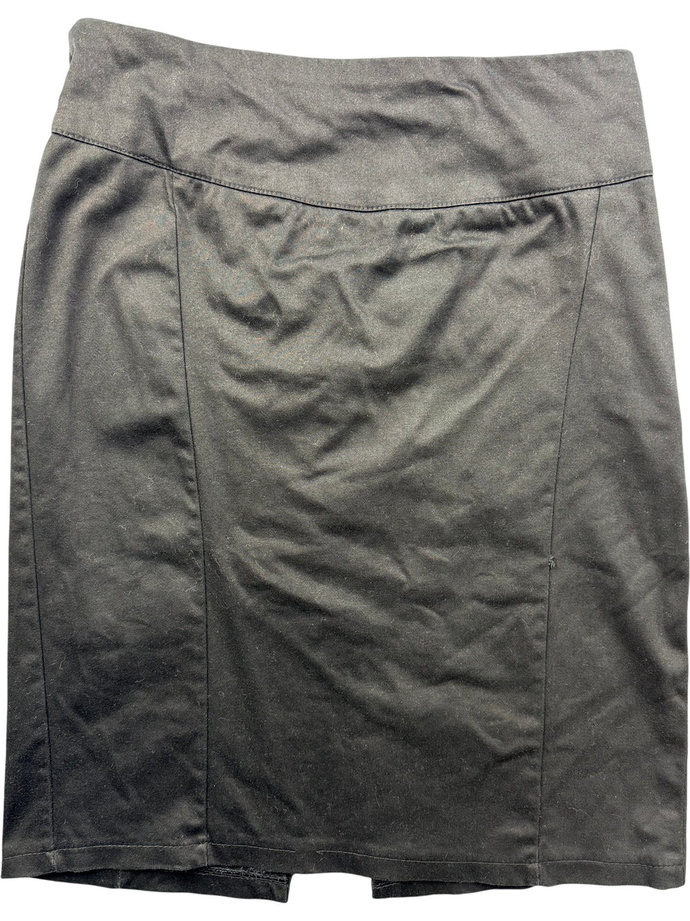 Black Lace-Up Cotton Skirt - W28 - Think Vintage ltd